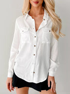 Button-Down Collared Neck Denim Shirt.