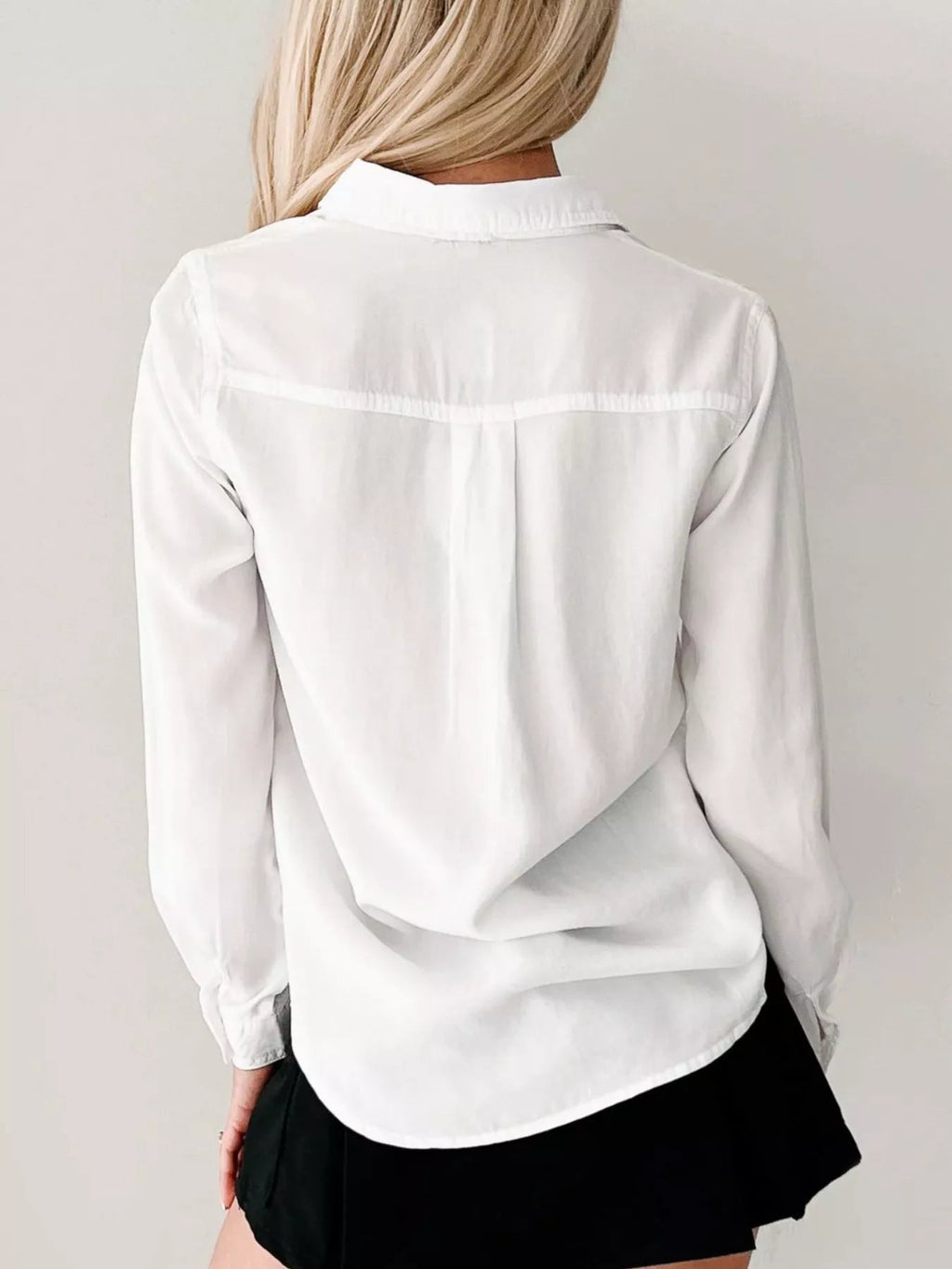 Button-Down Collared Neck Denim Shirt.