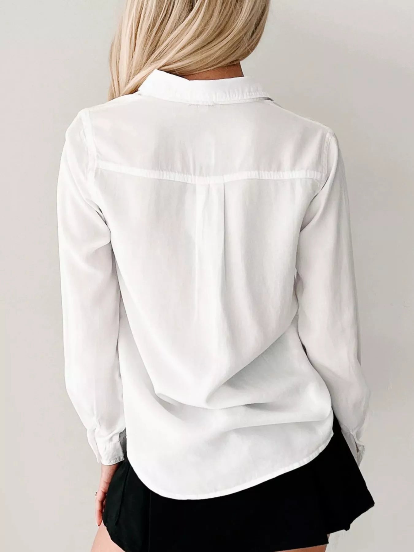 Button-Down Collared Neck Denim Shirt.