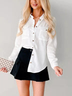 Button - Down Collared Neck Denim Shirt