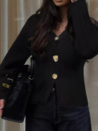 Button-Down Knit Cardigan.