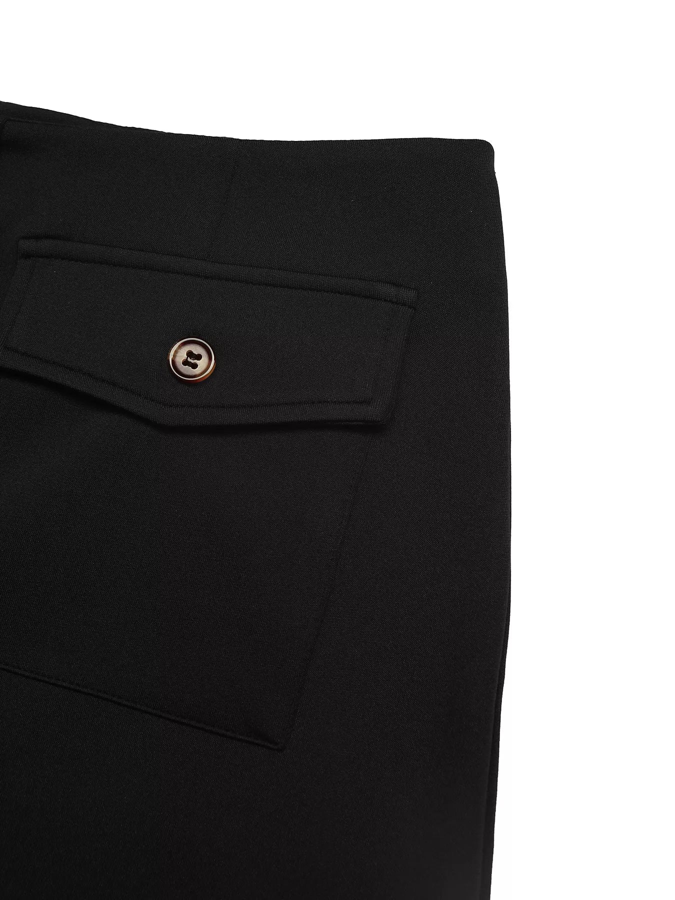 Elegant button-front midi skirt perfect for formal occasions and stylish office wear.