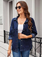 Button Up Long Sleeve Denim Shirt.