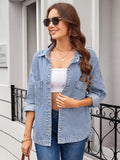 Button Up Long Sleeve Denim Shirt.