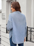 Button Up Long Sleeve Denim Shirt.