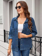 Button Up Long Sleeve Denim Shirt.