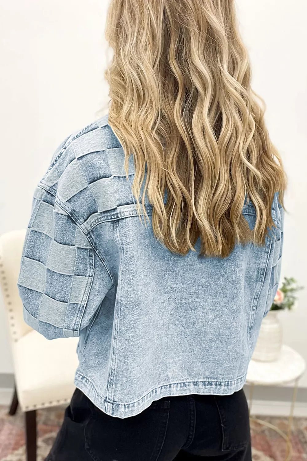 Button Up Wash Denim Jacket.