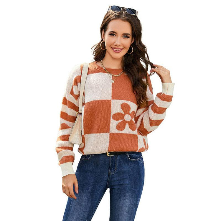 Round Neck Warm Sweater For Women.