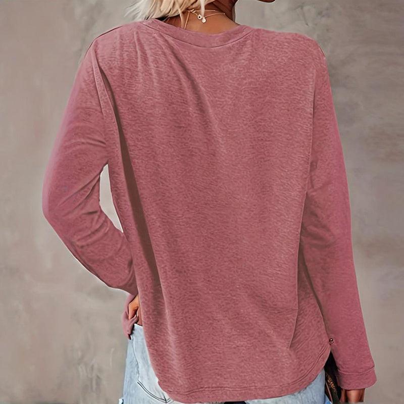 Christmas Shirts For Women, Cute Christmas Tree Graphic Long Sleeve T-Shirt, Funny Holiday Xmas Top For Party, Family Matching PJ Outfit.