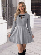 Cable Knit A-Line Sweater Dress.