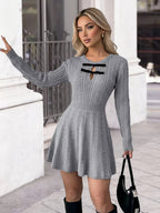 Cable Knit A-Line Sweater Dress.
