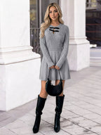 Cable Knit A-Line Sweater Dress.