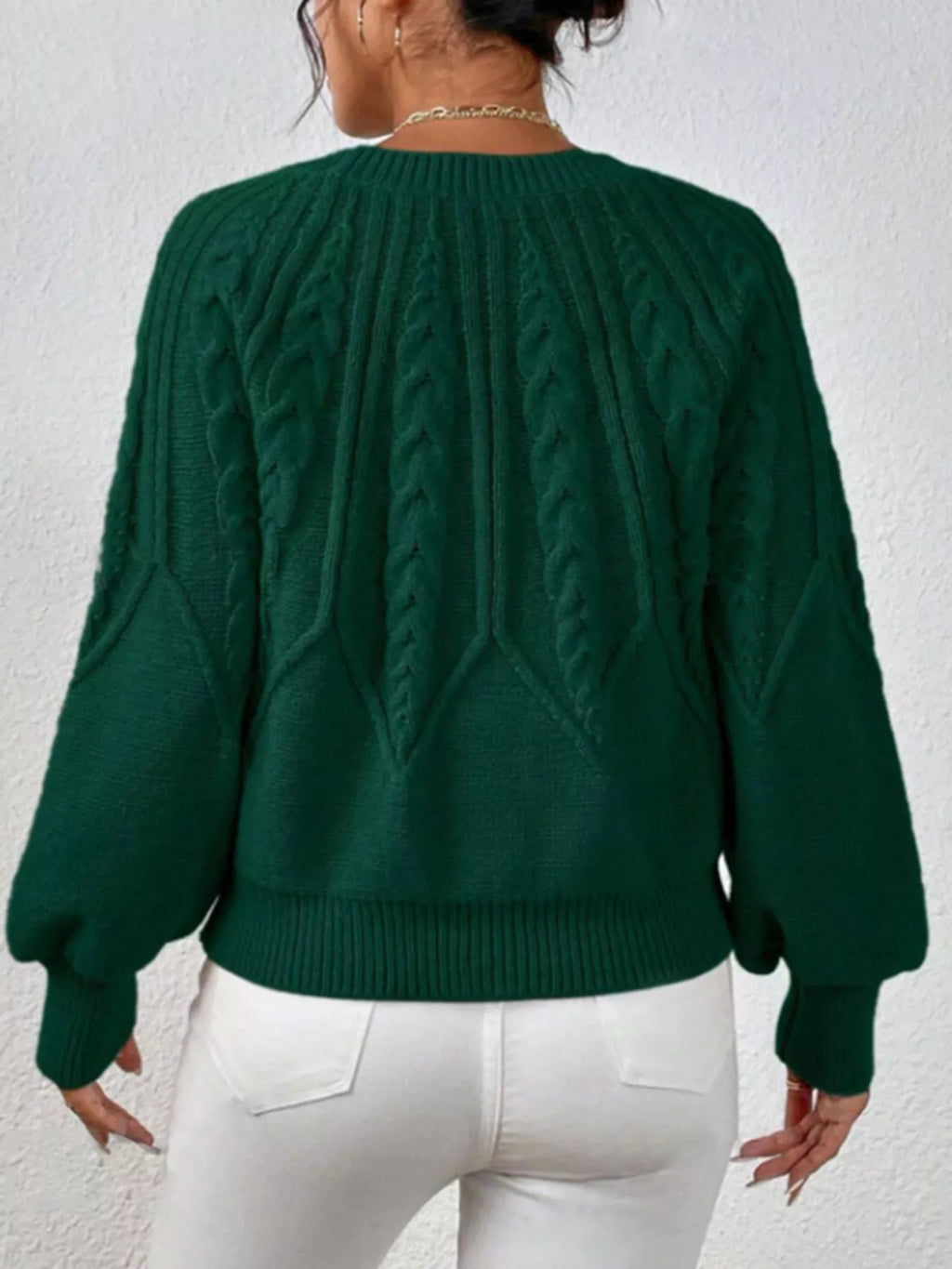 Cable Knit Long Sleeve Sweater.