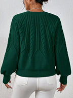 Cable Knit Long Sleeve Sweater.