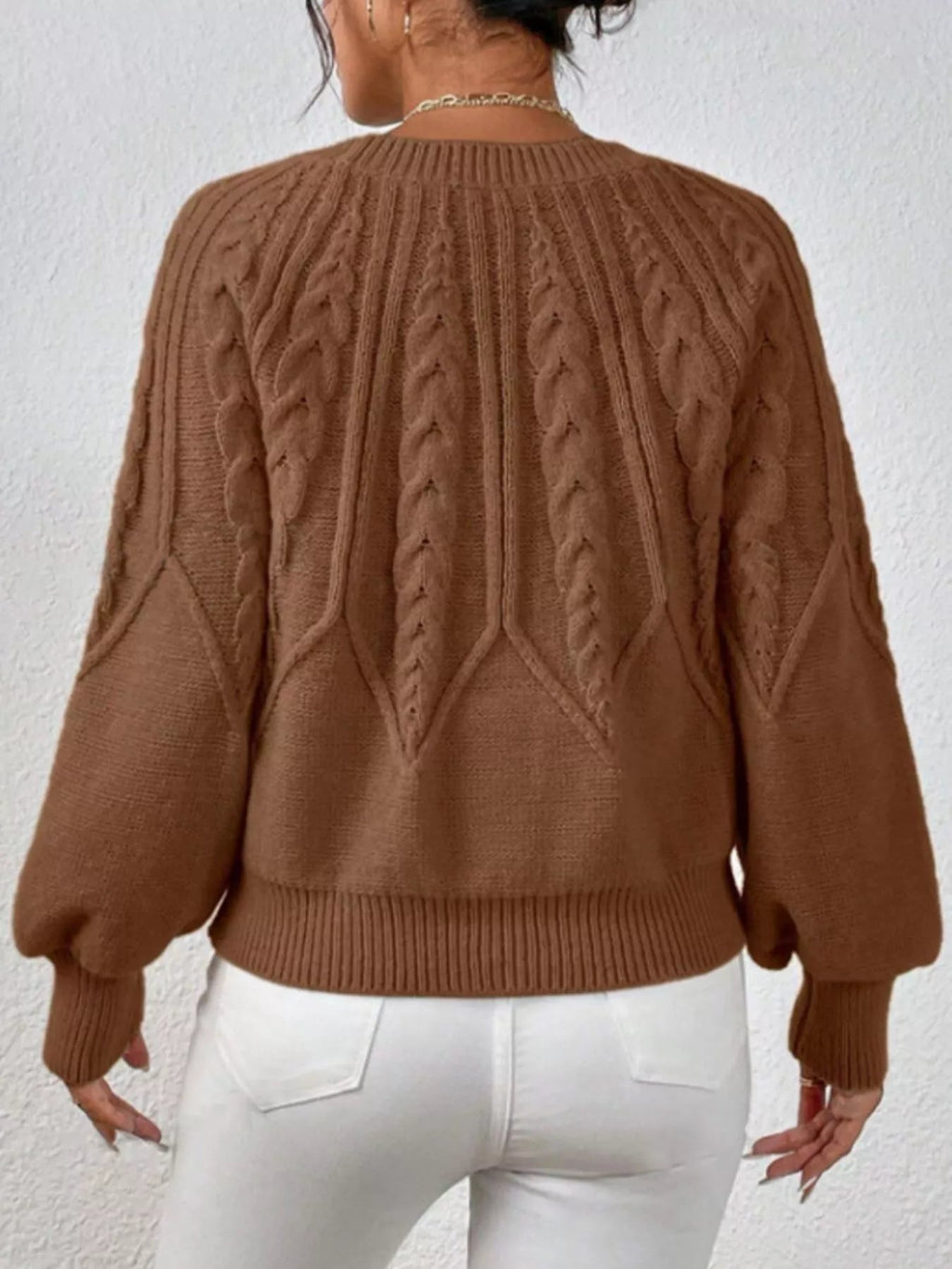 Cable Knit Long Sleeve SweaterKnit Tops