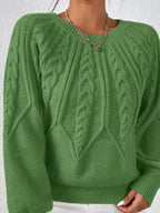 Cable Knit Long Sleeve SweaterKnit Tops