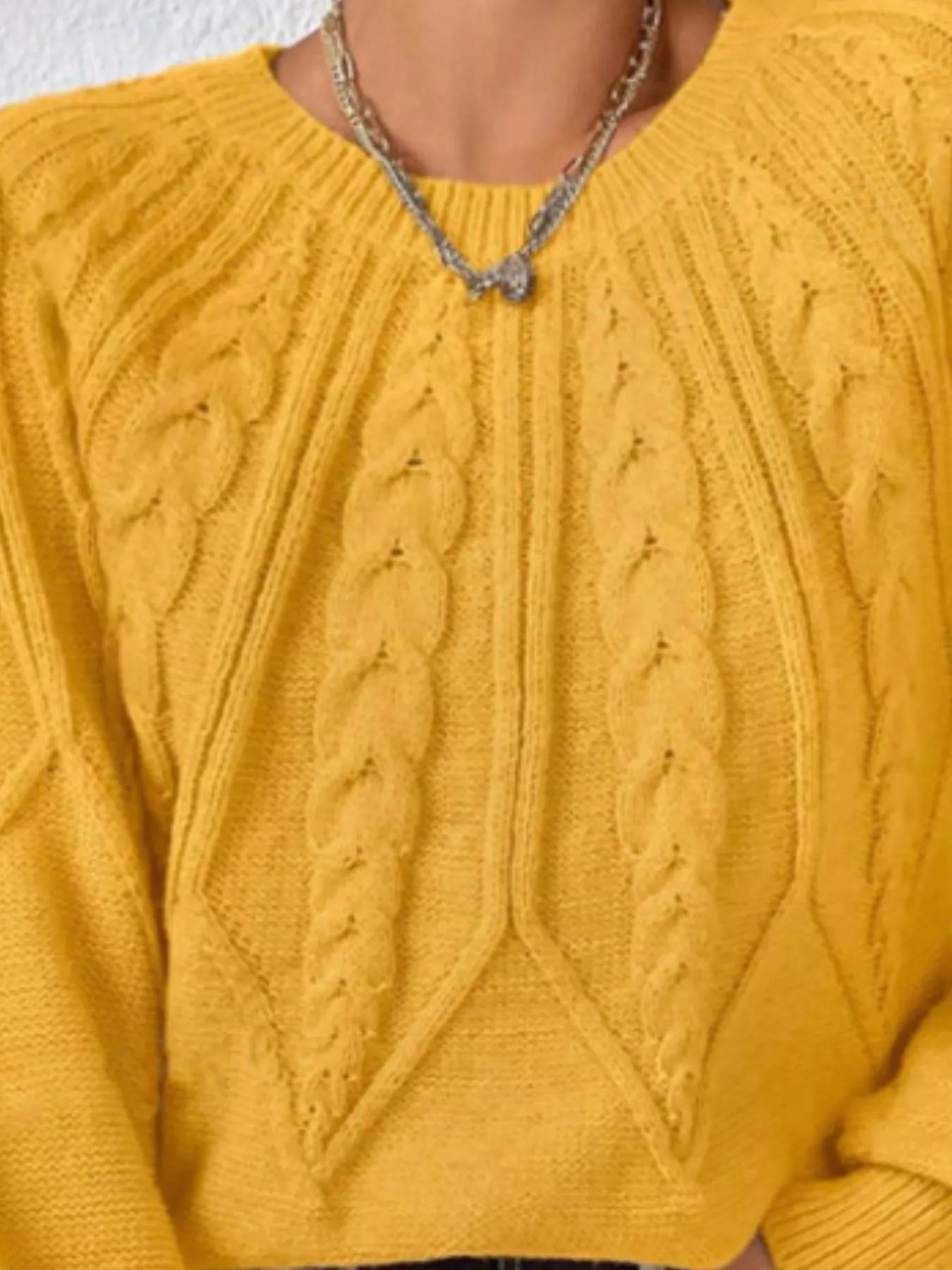 Cable Knit Long Sleeve SweaterKnit Tops