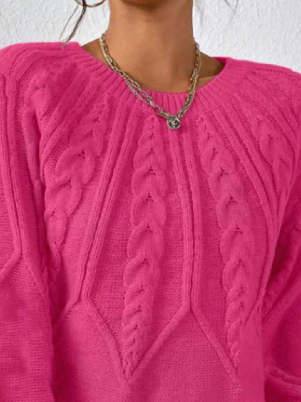 Cable Knit Long Sleeve SweaterKnit Tops