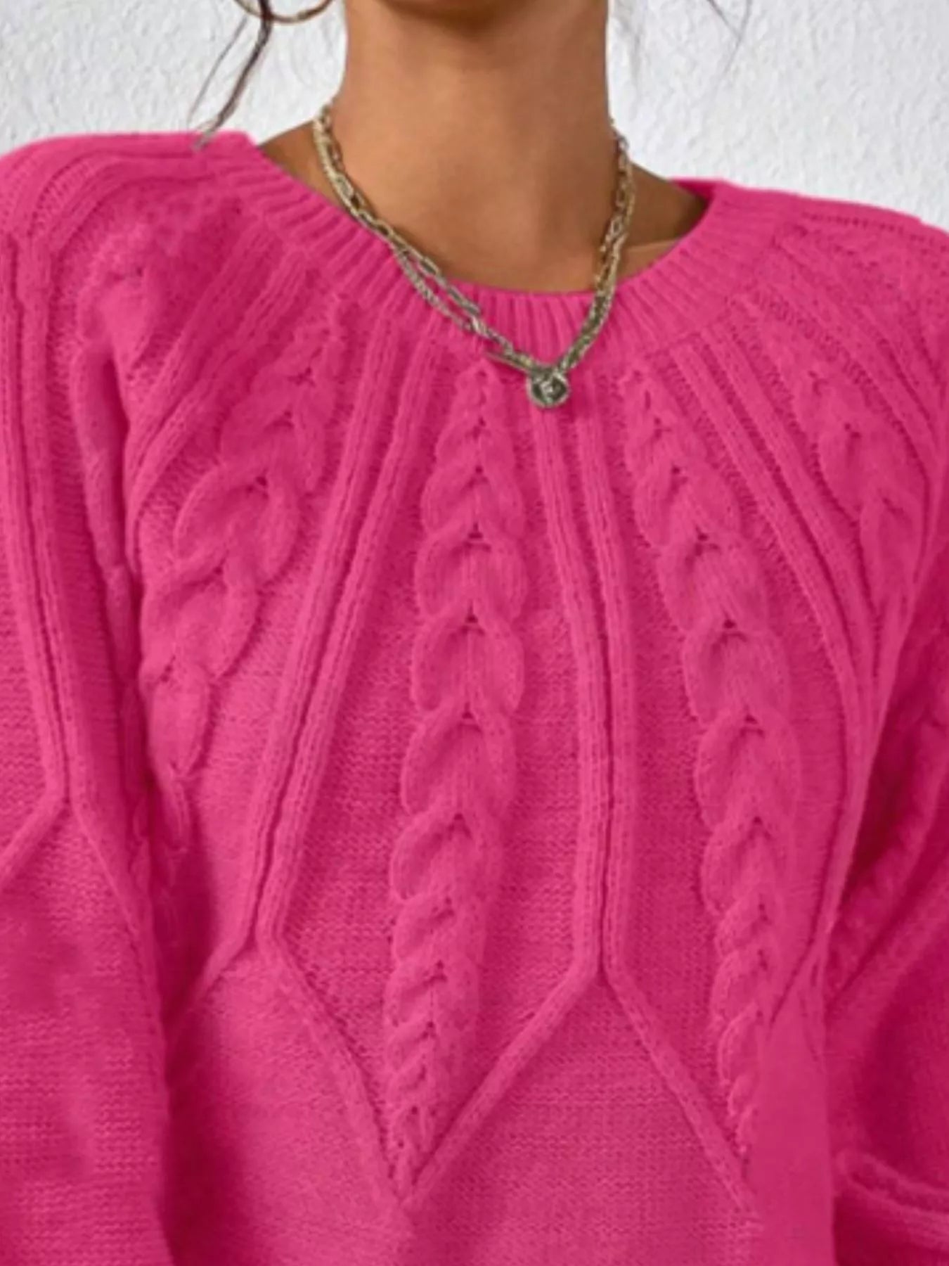Cable Knit Long Sleeve SweaterKnit Tops