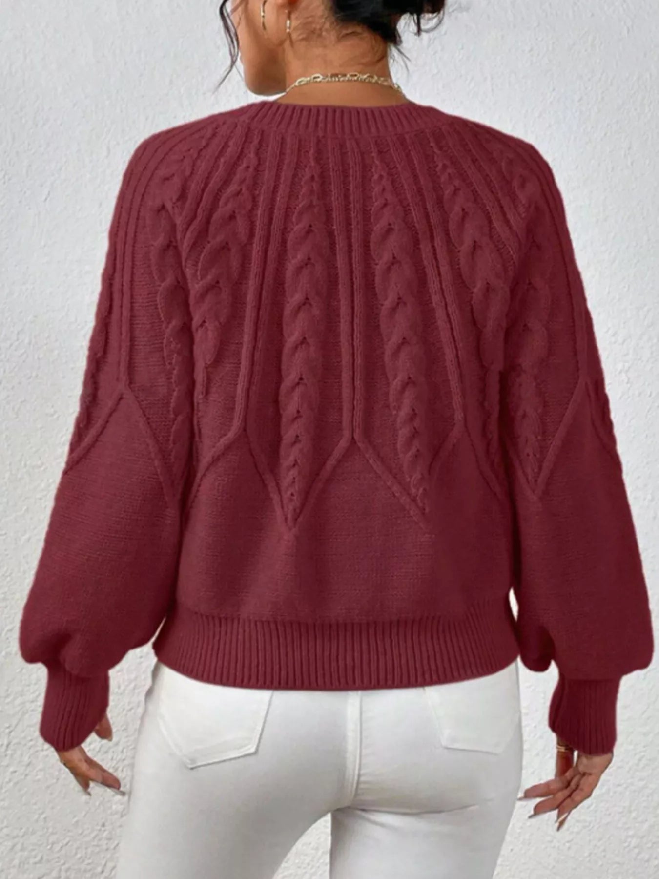 Cable Knit Long Sleeve SweaterKnit Tops