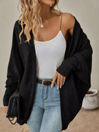 Casual Knit Open Front CardiganCardigan