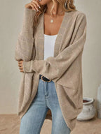 Casual Knit Open Front Cardigan.