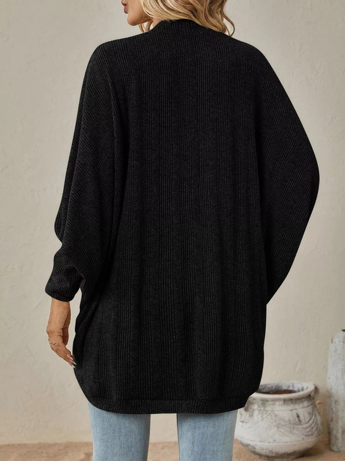Casual Knit Open Front CardiganCardigan