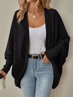 Casual Knit Open Front CardiganCardigan