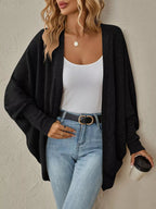 Casual Knit Open Front CardiganCardigan