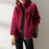 Double Faced Fleece Warm High Neck Sweater Women Cardigan.