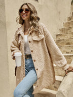 Collared Button Down Coat.