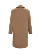 Collared Neck Button Up Long Sleeve Coat.