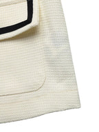 Contrast Trim Button-Up Blazer.