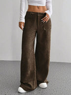 Stylish corduroy wide leg pants for a comfortable and fashionable look, perfect for casual and formal occasions