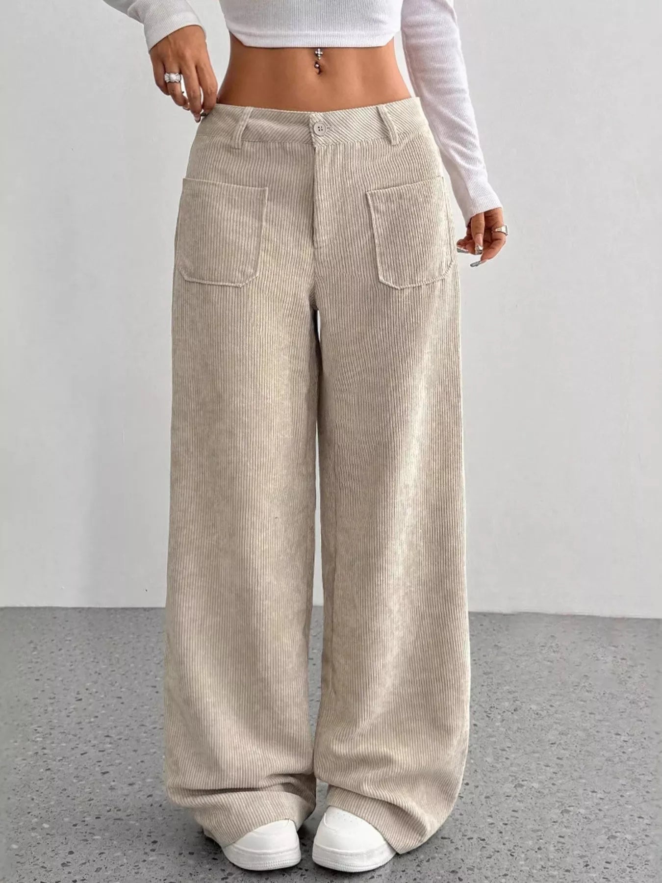 Stylish corduroy wide leg pants for a comfortable and fashionable look, perfect for casual and formal occasions