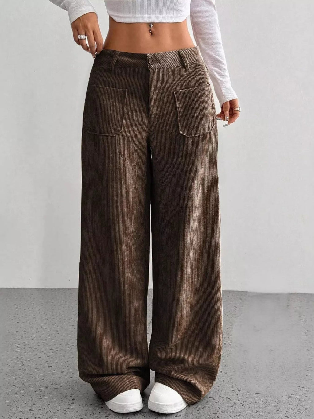 Stylish corduroy wide leg pants for a comfortable and fashionable look, perfect for casual and formal occasions