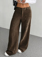 Stylish corduroy wide leg pants for a comfortable and fashionable look, perfect for casual and formal occasions