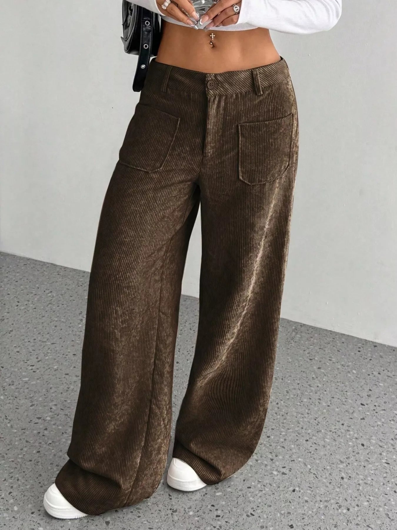 Stylish corduroy wide leg pants for a comfortable and fashionable look, perfect for casual and formal occasions