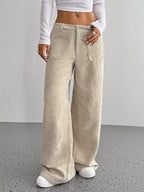 Stylish corduroy wide leg pants for a comfortable and fashionable look, perfect for casual and formal occasions