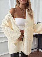 Cozy Knit Open Front Cardigan.