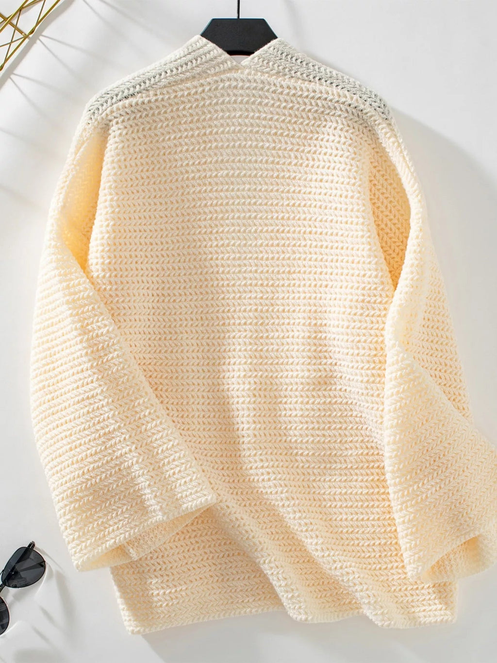 Cozy Knit Open Front Cardigan.