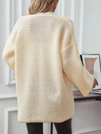 Cozy Knit Open Front Cardigan.