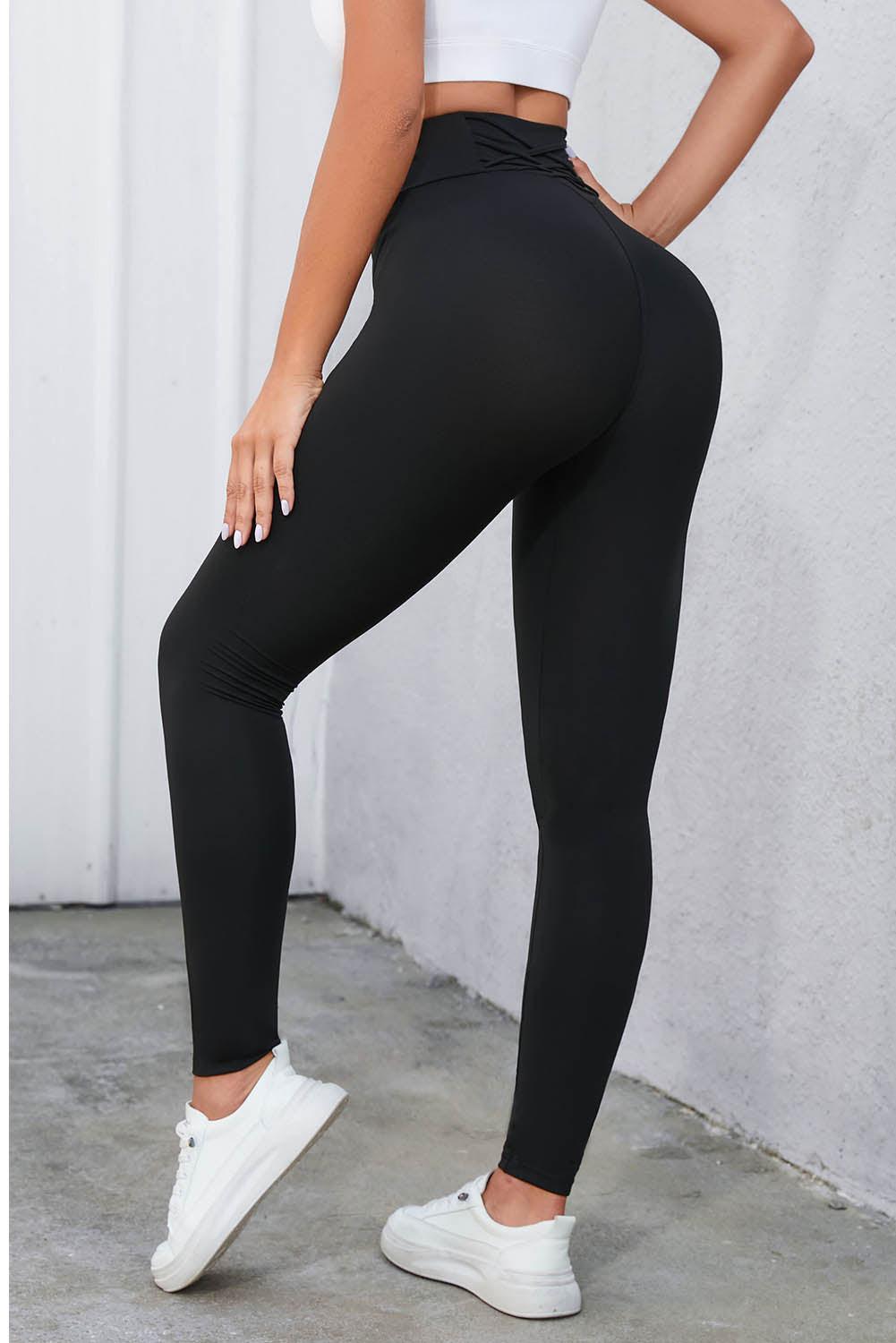 Crisscross leggings featuring a stylish design, perfect for activewear and casual outfits