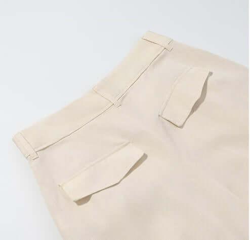High Waist Wide Leg Draping Pleated Trousers.