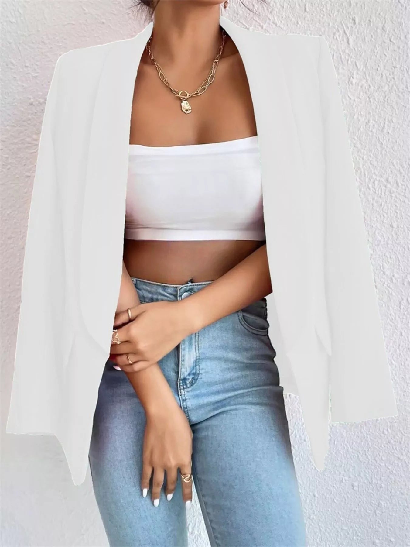 Elegant plus size casual blazer perfect for professional and stylish everyday wear