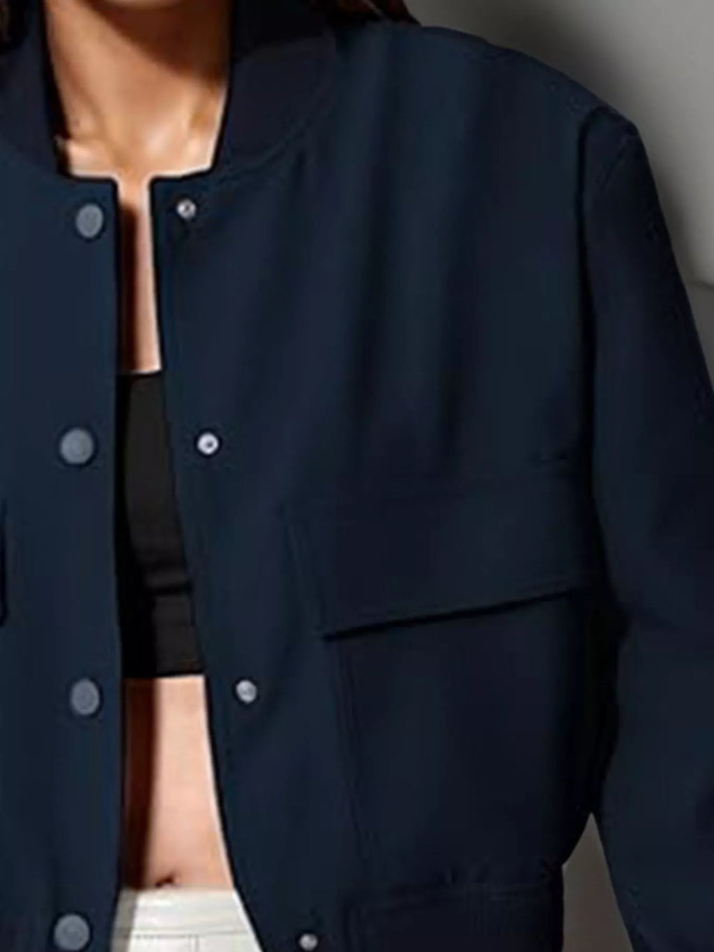 Plus size long sleeve jacket featuring full size coverage, ideal for stylish and comfortable outerwear options.