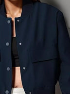 Plus size long sleeve jacket featuring full size coverage, ideal for stylish and comfortable outerwear options.