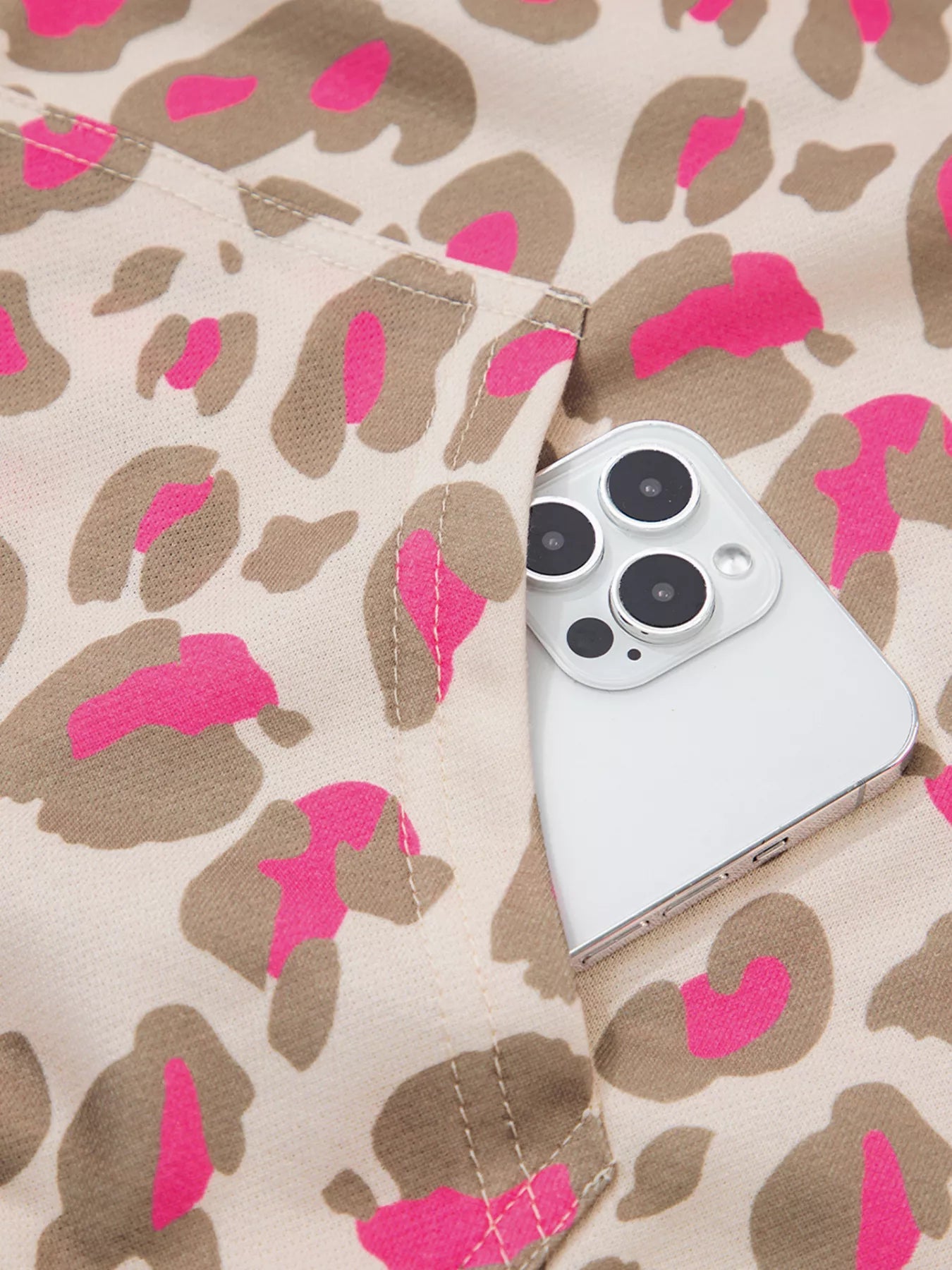 Leopard Print Zip-Up Hoodie.