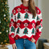Christmas Casual Knitted Sweater For Women Loose Pullover.