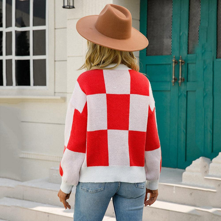 Elegant knitted pullover sweater, stylish and warm winter apparel for formal occasions